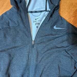 Nike Dark Charcoal Gray Dri-FIT Full-Zip Hooded Jacket